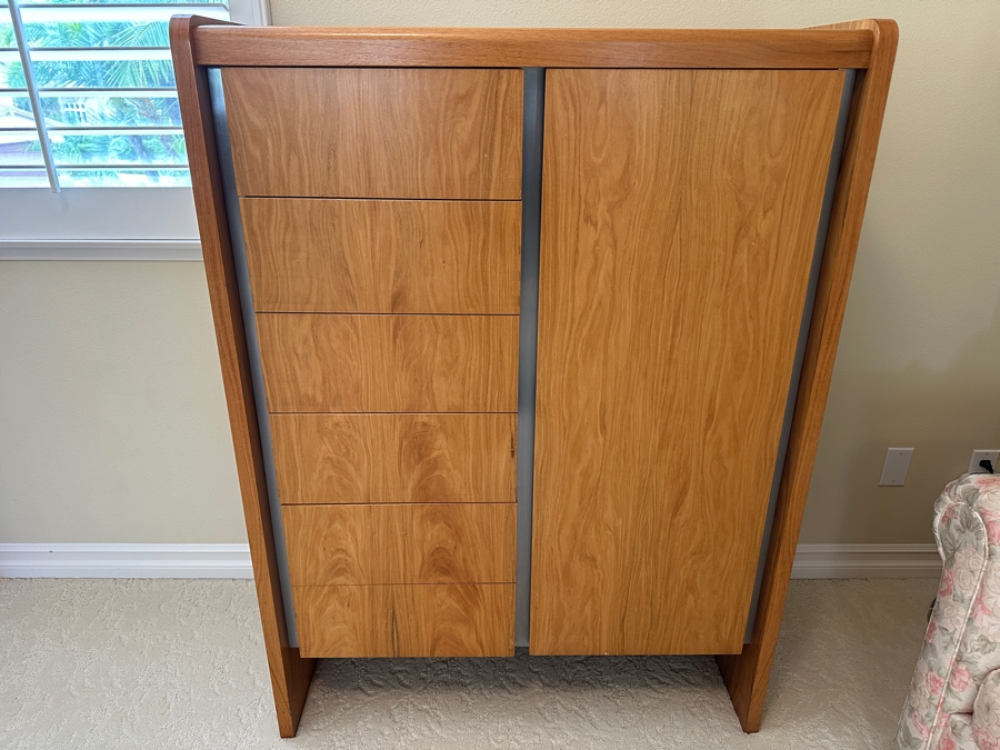 Vintage Roger Rougier Furniture Highboy Dresser Chest Of Drawers Cabinet