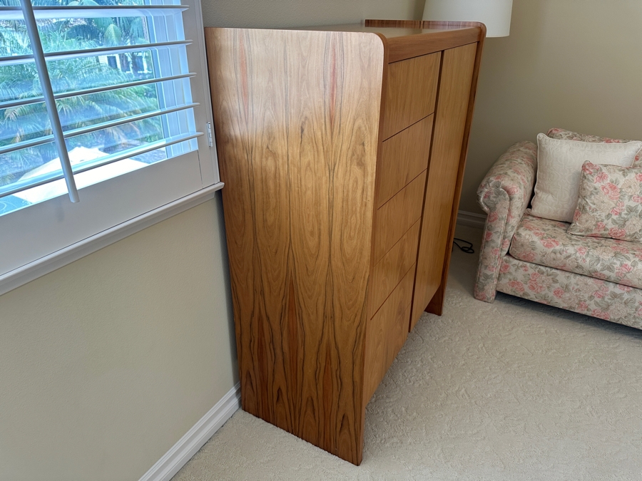 Vintage Roger Rougier Furniture Highboy Dresser Chest Of Drawers Cabinet [Photo 8]