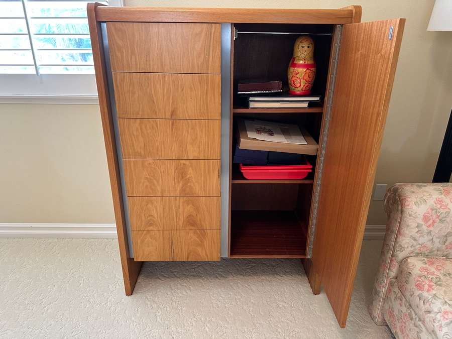 Vintage Roger Rougier Furniture Highboy Dresser Chest Of Drawers Cabinet [Photo 7]