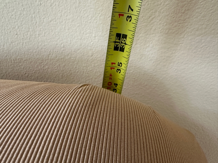 Barbara Barry By Baker Furniture Sofa Coach With Bergamo Fabric And Seven Throw Pillows 109'W X 40'D X 34'H Retails $5,900 [Photo 11]