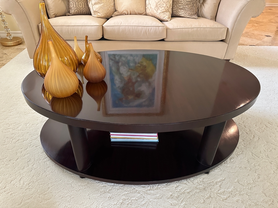 Barbara Barry By Baker Furniture Two-Tier Wooden Coffee Table Retails $1,675 [Photo 3]