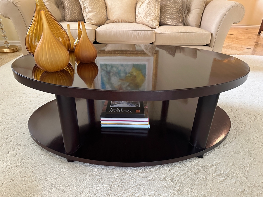 Barbara Barry By Baker Furniture Two-Tier Wooden Coffee Table Retails $1,675 [Photo 2]