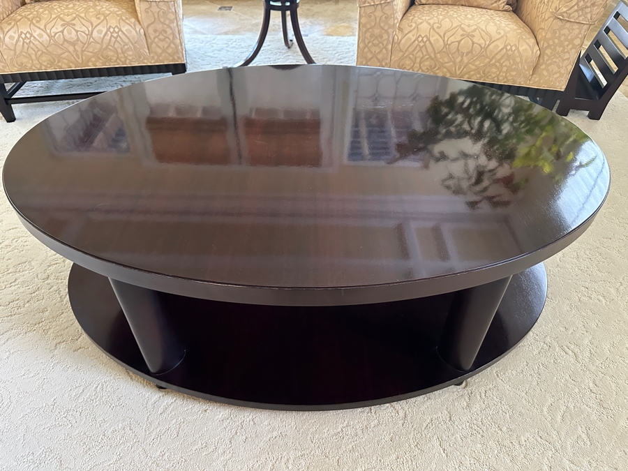 Barbara Barry By Baker Furniture Two-Tier Wooden Coffee Table Retails $1,675 [Photo 8]