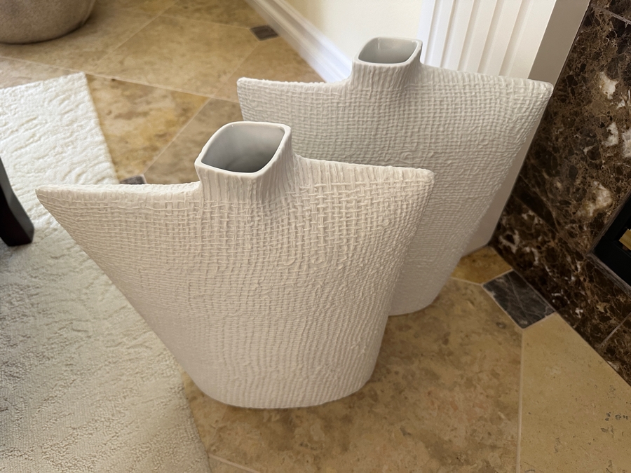 Pair Of Crate & Barrel Hess Vases 17'H [Photo 3]