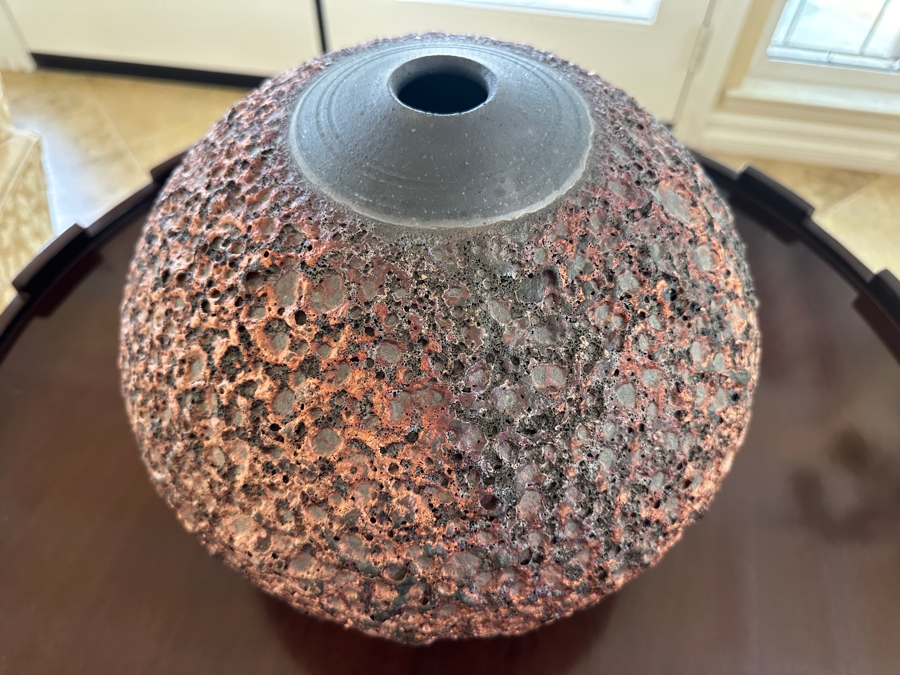 Signed Raku Art Pottery Vase [Photo 3]