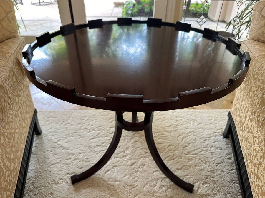 Baker Furniture Round Cocktail Table 30W X 27H Retails $1,990 [Photo 2]