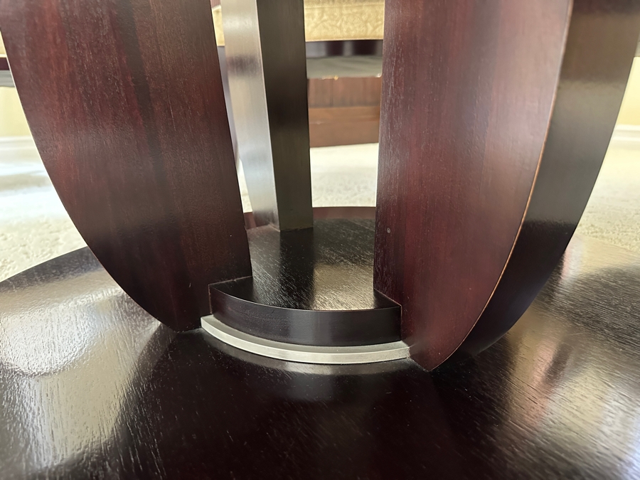 The Barbara Barry Collection By Baker Furniture Round Pedestal Dining Table With Six Dining Armchairs 68'W X 29.5'H Retails $15,700 [Photo 10]