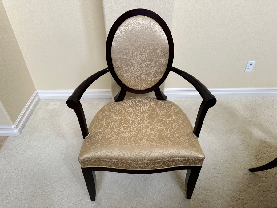 The Barbara Barry Collection By Baker Furniture Round Pedestal Dining Table With Six Dining Armchairs 68'W X 29.5'H Retails $15,700 [Photo 15]