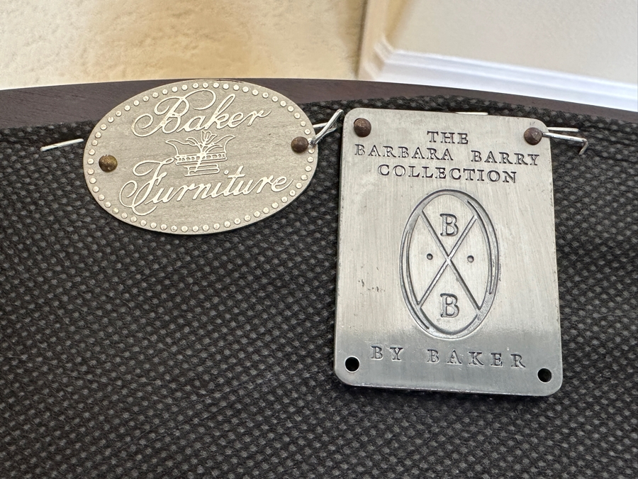 The Barbara Barry Collection By Baker Furniture Round Pedestal Dining Table With Six Dining Armchairs 68'W X 29.5'H Retails $15,700 [Photo 2]