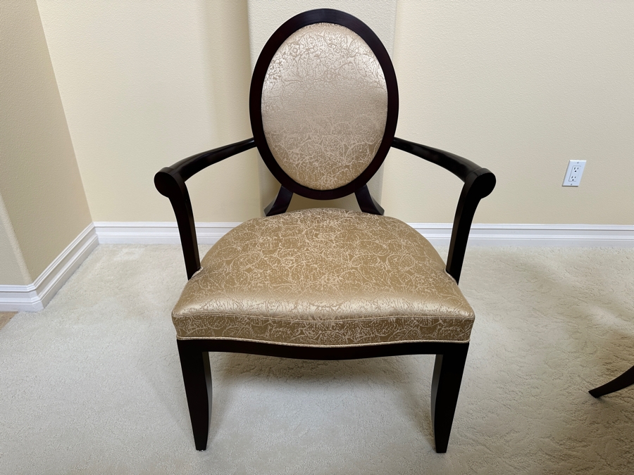 The Barbara Barry Collection By Baker Furniture Round Pedestal Dining Table With Six Dining Armchairs 68'W X 29.5'H Retails $15,700 [Photo 14]