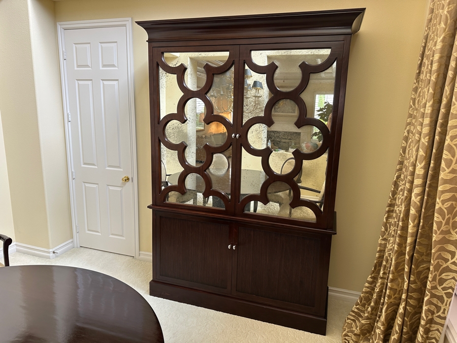 Barbara Barry By Baker Furniture Mirrored China Cabinet 61'W X 20.5'D X 91'H Retails $12,000 [Photo 1]