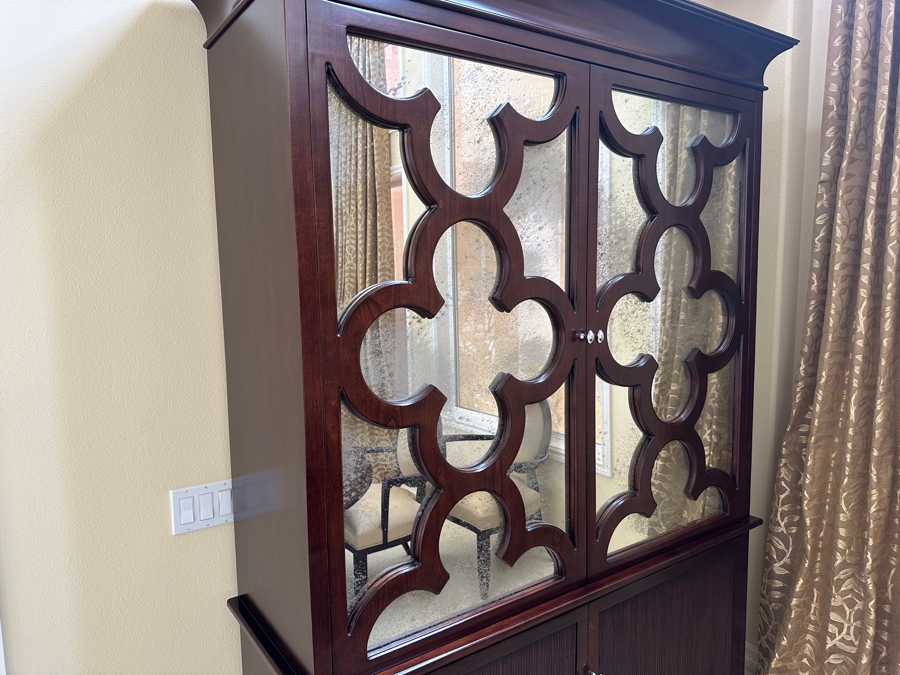 Barbara Barry By Baker Furniture Mirrored China Cabinet 61'W X 20.5'D X 91'H Retails $12,000 [Photo 8]