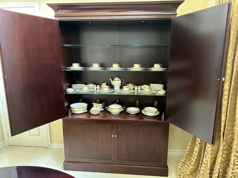 Barbara Barry By Baker Furniture Mirrored China Cabinet 61'W X 20.5'D X 91'H Retails $12,000 [Photo 3]