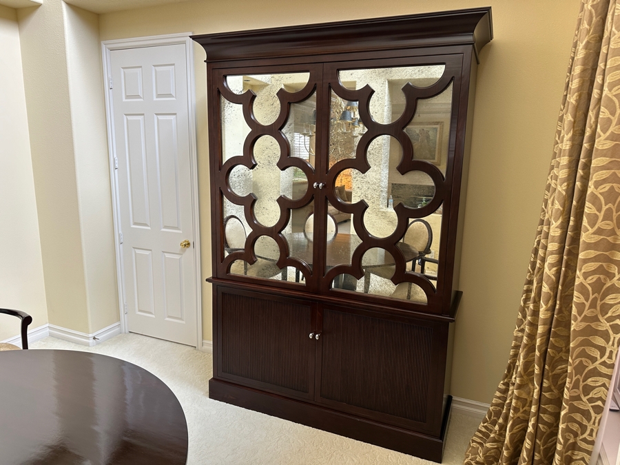 Barbara Barry By Baker Furniture Mirrored China Cabinet 61'W X 20.5'D X 91'H Retails $12,000 [Photo 6]