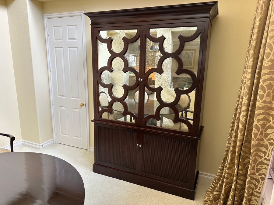 Barbara Barry By Baker Furniture Mirrored China Cabinet 61'W X 20.5'D X 91'H Retails $12,000 [Photo 5]