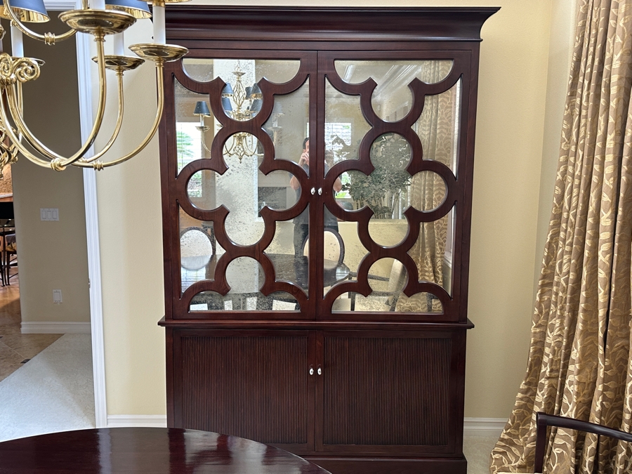 Barbara Barry By Baker Furniture Mirrored China Cabinet 61'W X 20.5'D X 91'H Retails $12,000 [Photo 4]