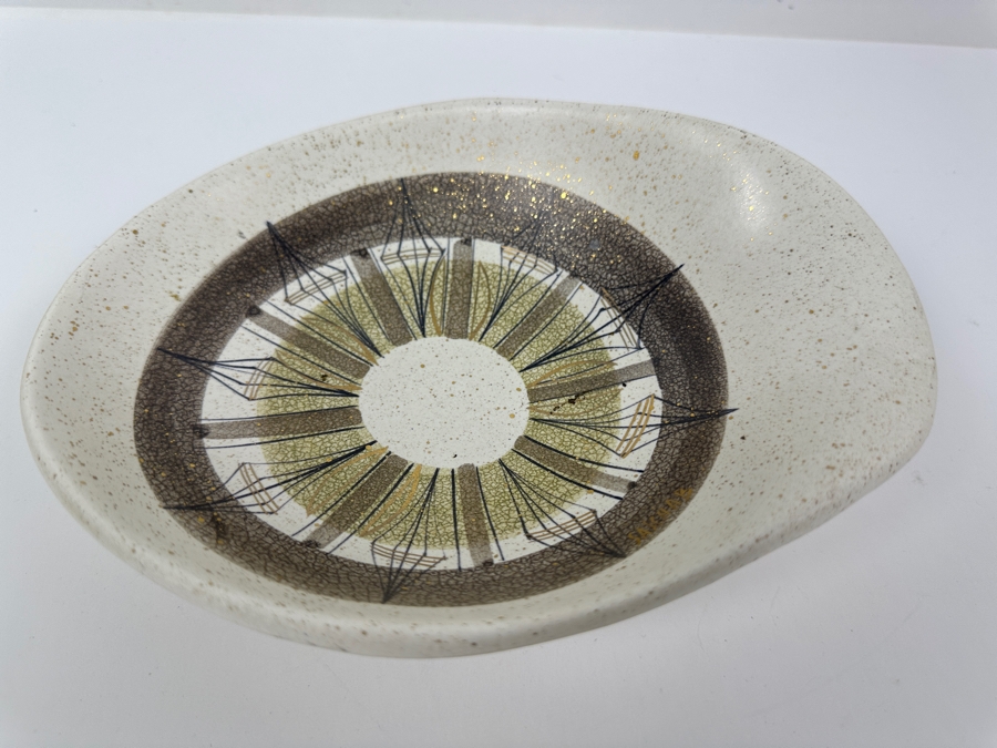 Vintage Mid-Century Modern Sascha Brastoff California Pottery Footed Bowl 9W X 7D X 3H [Photo 3]