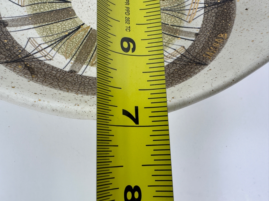 Vintage Mid-Century Modern Sascha Brastoff California Pottery Footed Bowl 9W X 7D X 3H [Photo 10]