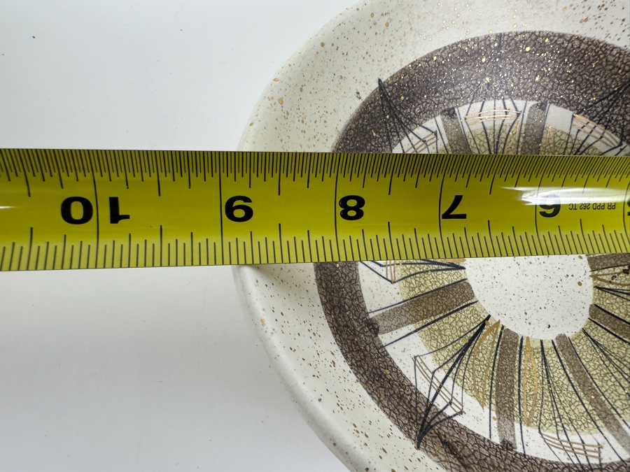 Vintage Mid-Century Modern Sascha Brastoff California Pottery Footed Bowl 9W X 7D X 3H [Photo 9]