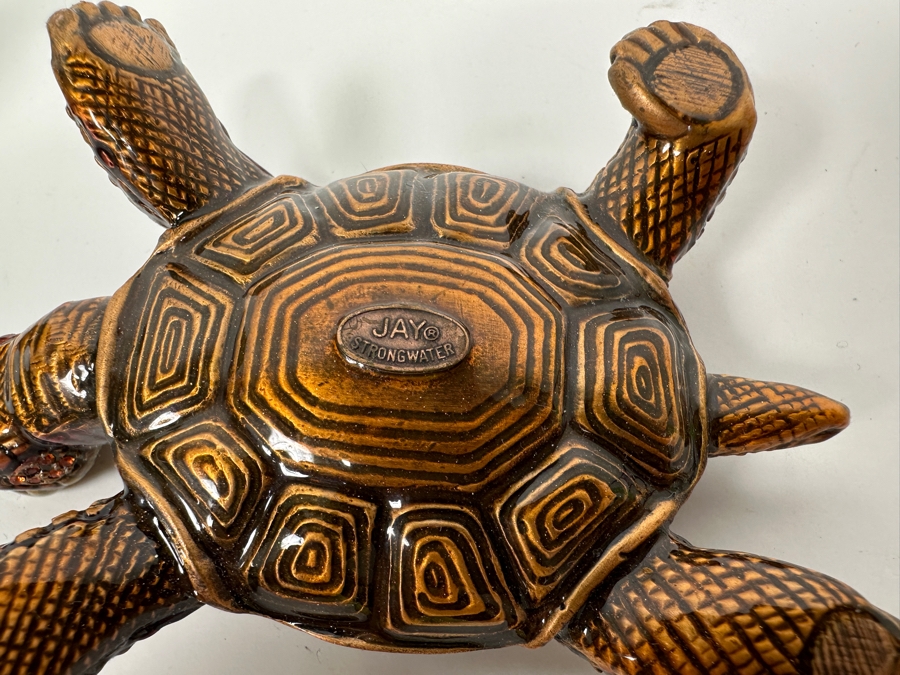 Pair Of Jay Strongwater Enamel Crystal Trinket Boxes With Turtle Box [Photo 9]