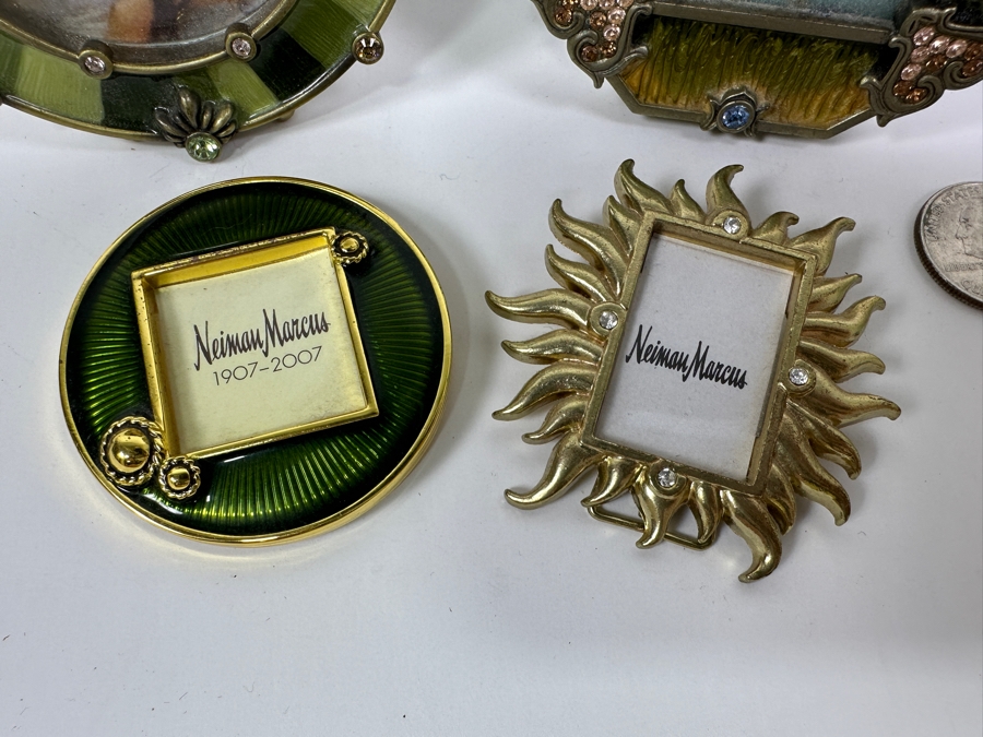 (4) Jay Strongwater Enamel Crystal Small Picture Frames [Photo 3]