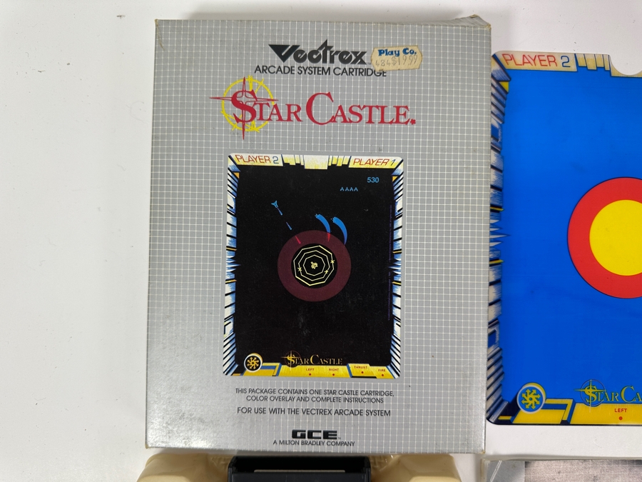Vintage 1983 Vectrex Star Castle Arcade System Video Game Cartridge With Original Box, Screen Overlay & Instruction Manual - Vectrex Was The Only Home Market Vector Display-Based Stand Alone Gaming Platform [Photo 2]