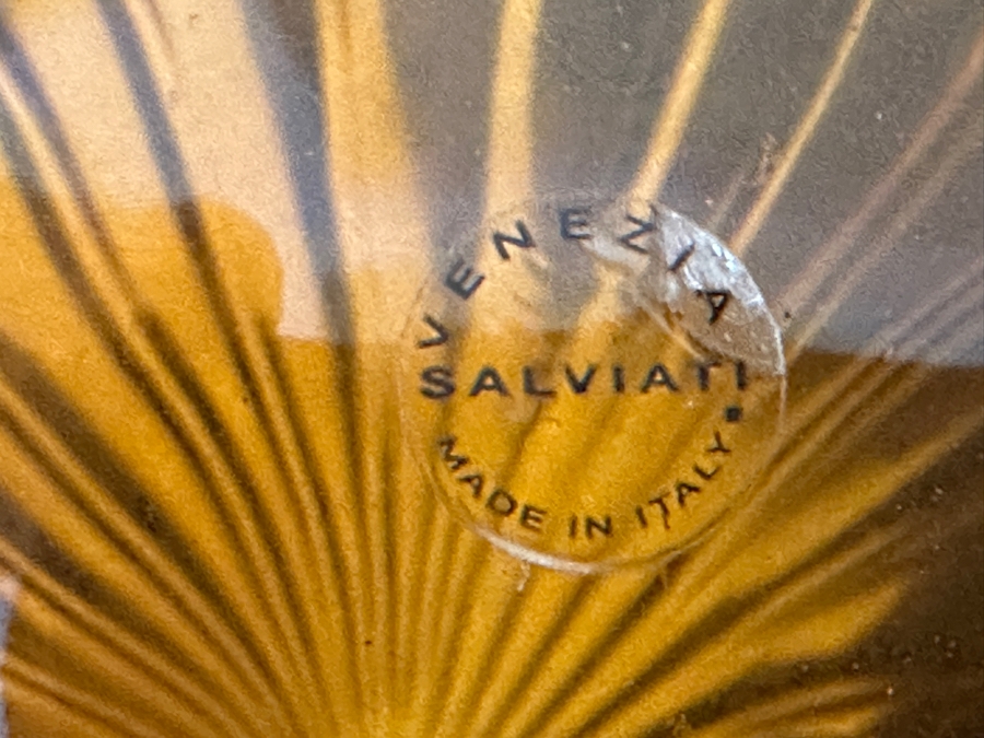 Set Of Five Salviati Contemporary Italian Murano Amber Art Glass Drops by Renzo Stellon Vases Tallest Is 17'H [Photo 11]