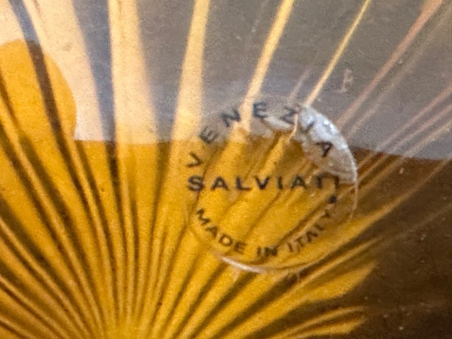 Set Of Five Salviati Contemporary Italian Murano Amber Art Glass Drops by Renzo Stellon Vases Tallest Is 17'H [Photo 8]