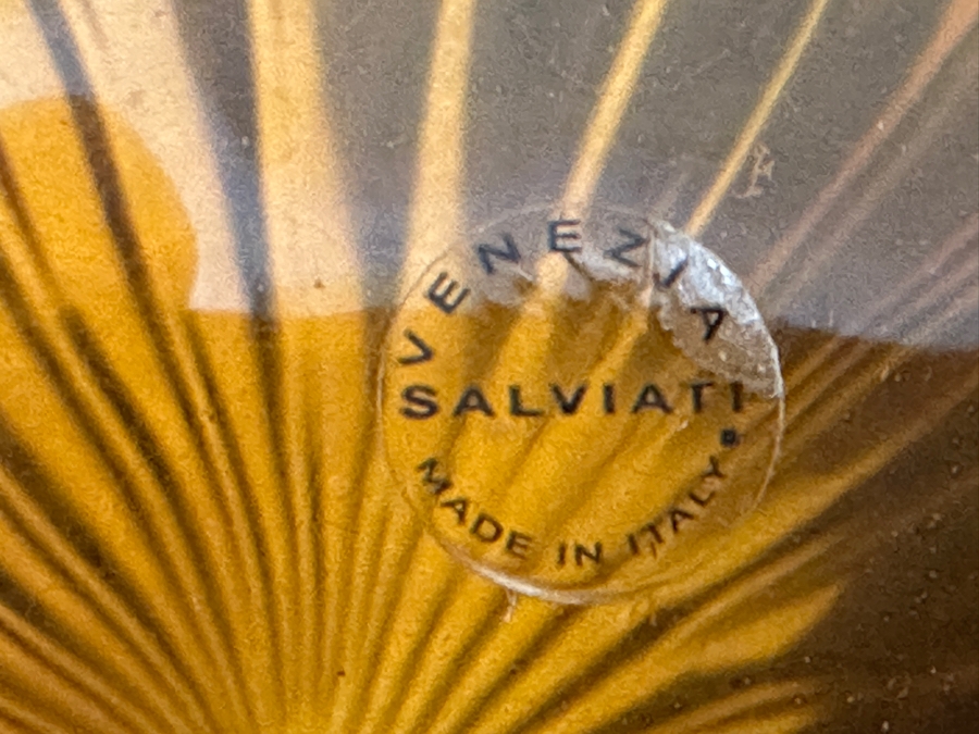 Set Of Five Salviati Contemporary Italian Murano Amber Art Glass Drops by Renzo Stellon Vases Tallest Is 17'H [Photo 10]