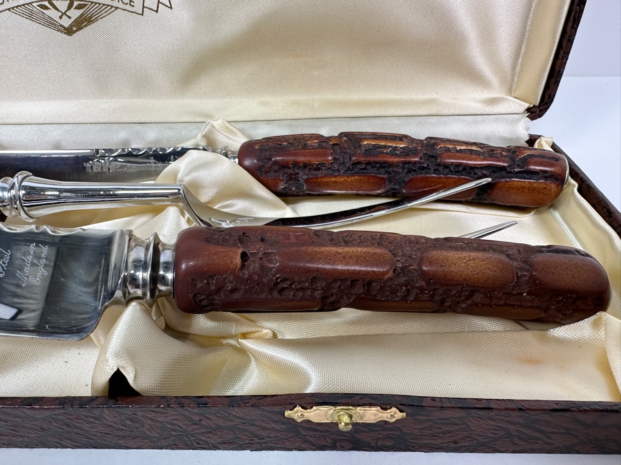 New Carving Knife Set By The Glo-Hill Cutlery Co. King Karver M. Bernard & Co. Sheffield, England [Photo 5]