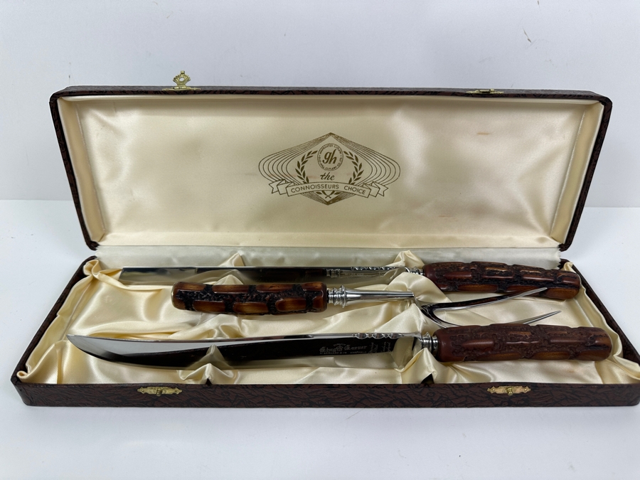 New Carving Knife Set By The Glo-Hill Cutlery Co. King Karver M. Bernard & Co. Sheffield, England [Photo 2]