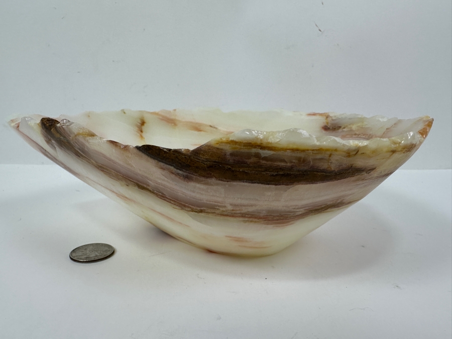 Carved Onyx Bowl Made In Pakistan 10.5W X 9D X 3H [Photo 4]