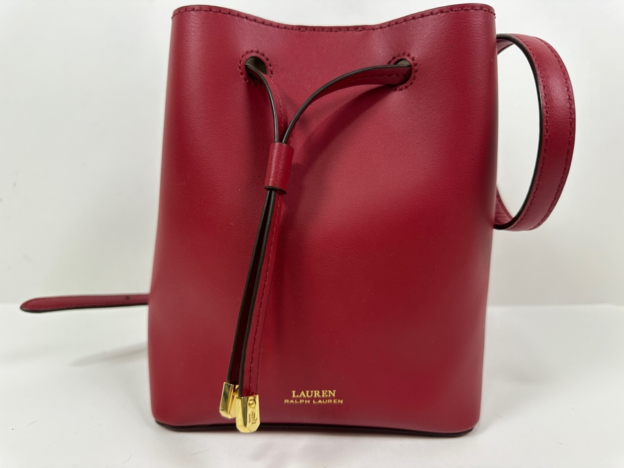 New Ralph Lauren Leather Shoulder Bag 7'W x 4.25'D x 8.5'H [Photo 3]