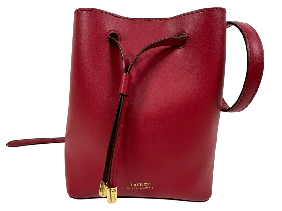 New Ralph Lauren Leather Shoulder Bag 7'W x 4.25'D x 8.5'H [Photo 1]