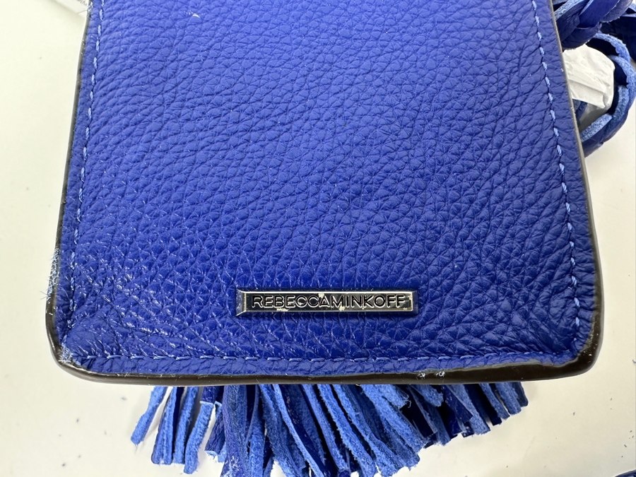 New Rebecca Minkoff Cobalt Blue Isobel Phone Leather Crossbody Retails $145 [Photo 6]