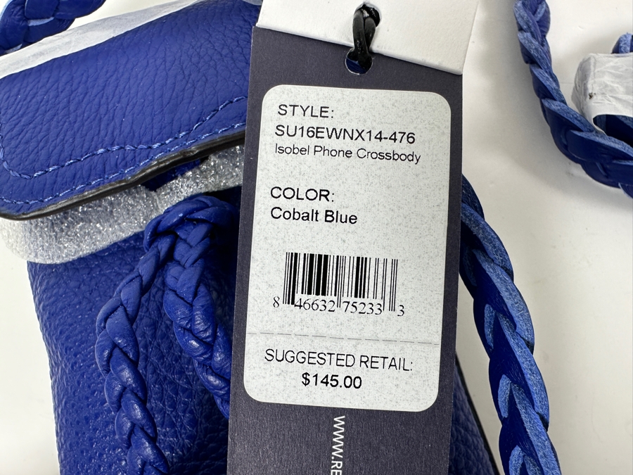 New Rebecca Minkoff Cobalt Blue Isobel Phone Leather Crossbody Retails $145 [Photo 4]