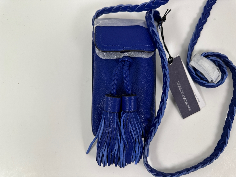 New Rebecca Minkoff Cobalt Blue Isobel Phone Leather Crossbody Retails $145 [Photo 2]