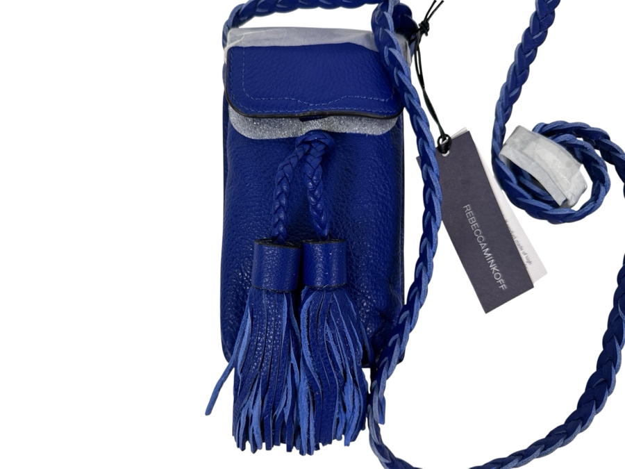 New Rebecca Minkoff Cobalt Blue Isobel Phone Leather Crossbody Retails $145 [Photo 1]