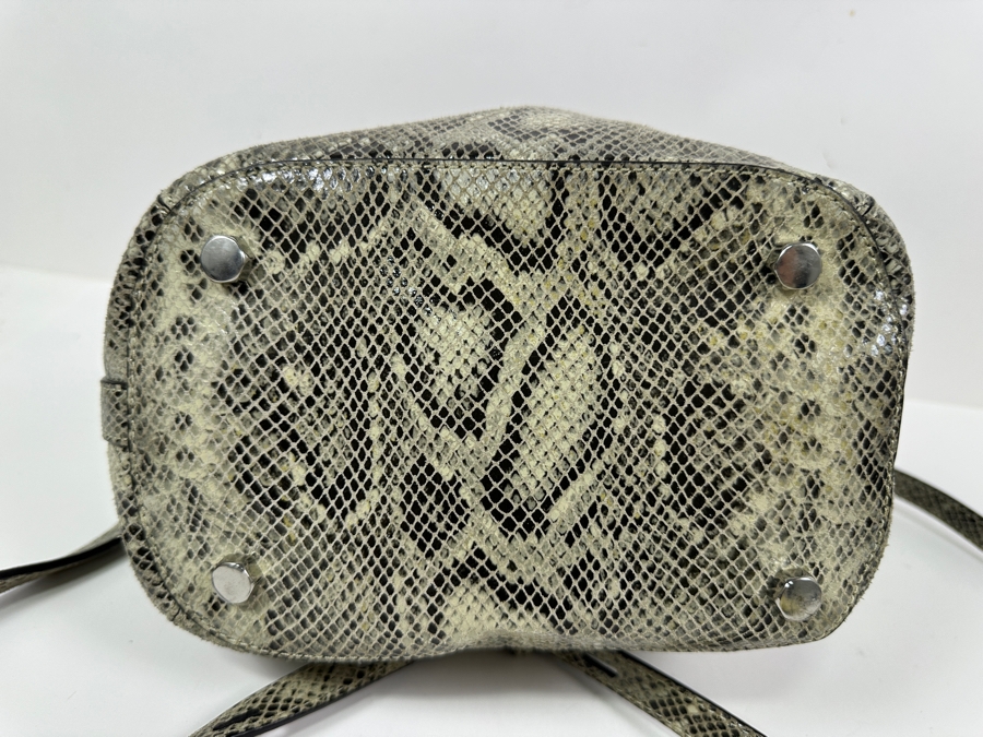 New Rebecca Minkoff Leather Backpack in Snakeskin 10'W x 6'D X 11'H [Photo 6]