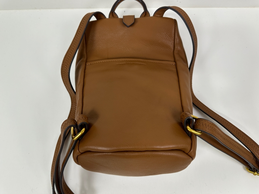 New Aimee Kestenberg Leather Backpack Tan 8'W x 5'D x 10'H  [Photo 5]