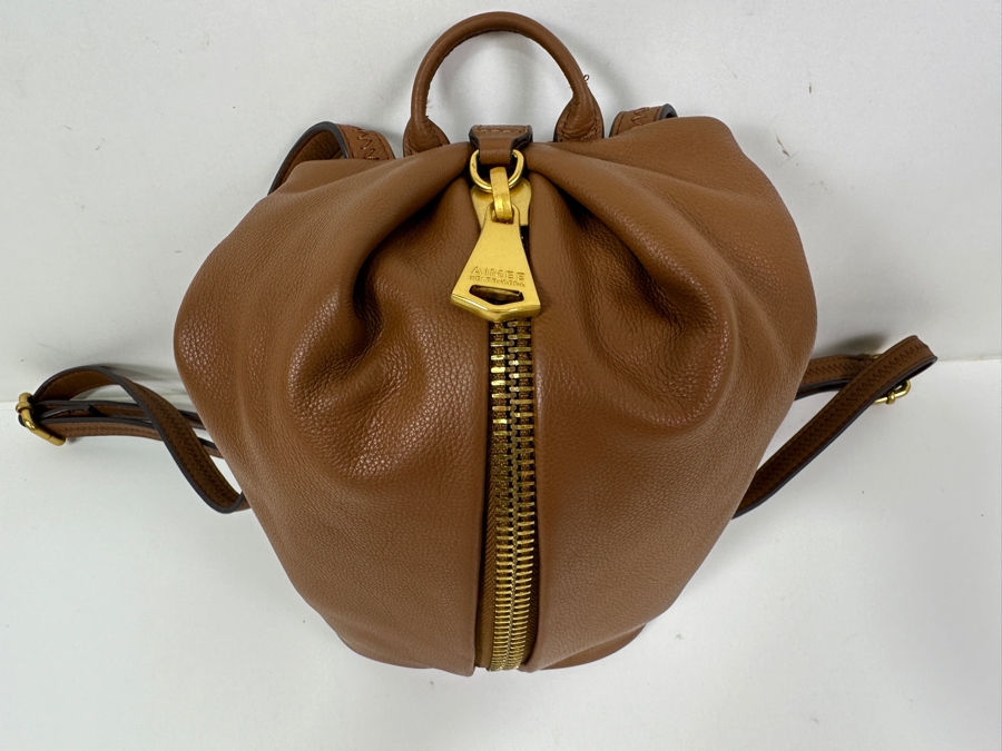 New Aimee Kestenberg Leather Backpack Tan 8'W x 5'D x 10'H  [Photo 3]