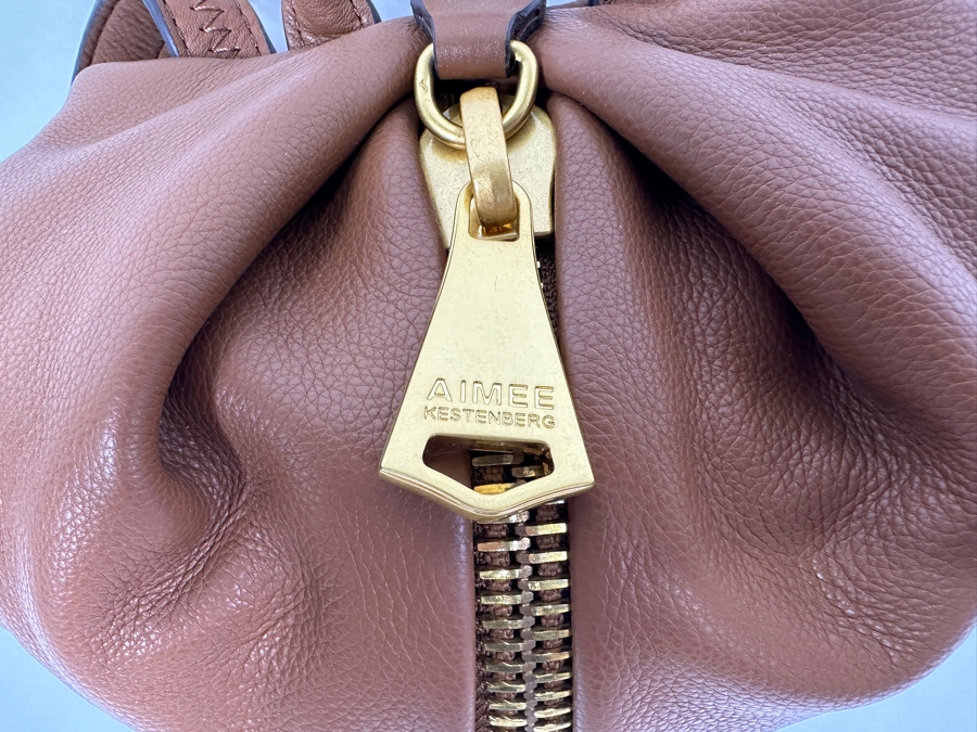 New Aimee Kestenberg Leather Backpack Tan 8'W x 5'D x 10'H  [Photo 4]