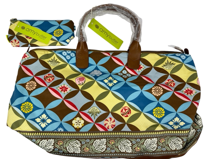 New Oversized Amy Butler Carried-Away International Everything Tote Bag 28'W x 8'D x 17'H [Photo 1]