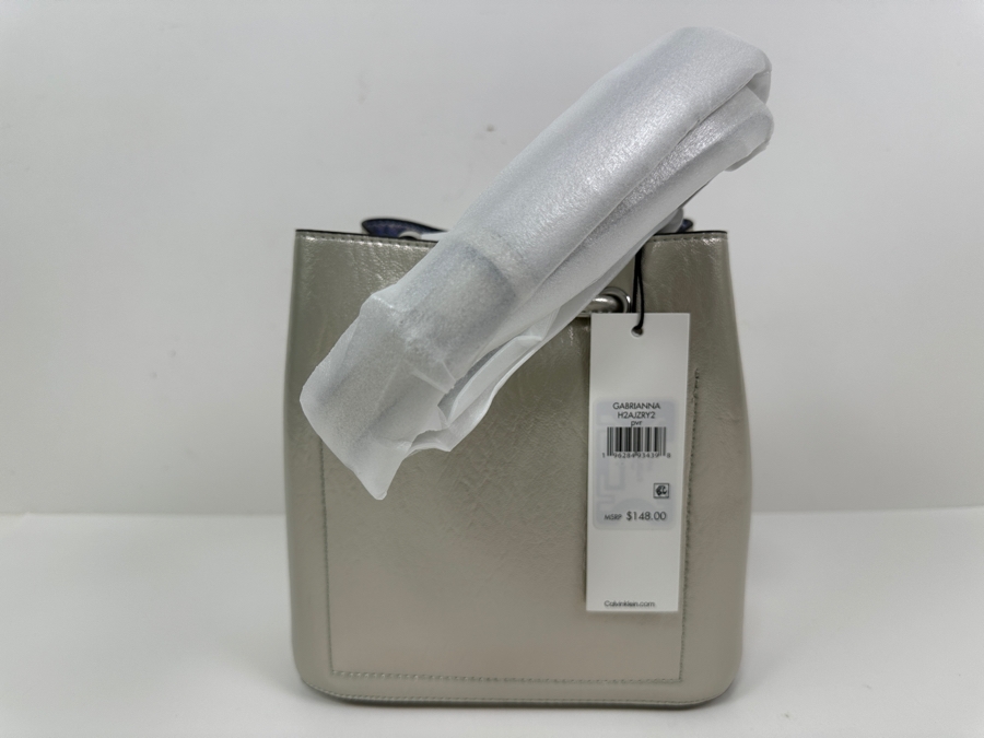 New Calvin Klien Gabrianna Bucket Handbag 8'W x 5'D x 8'H [Photo 6]