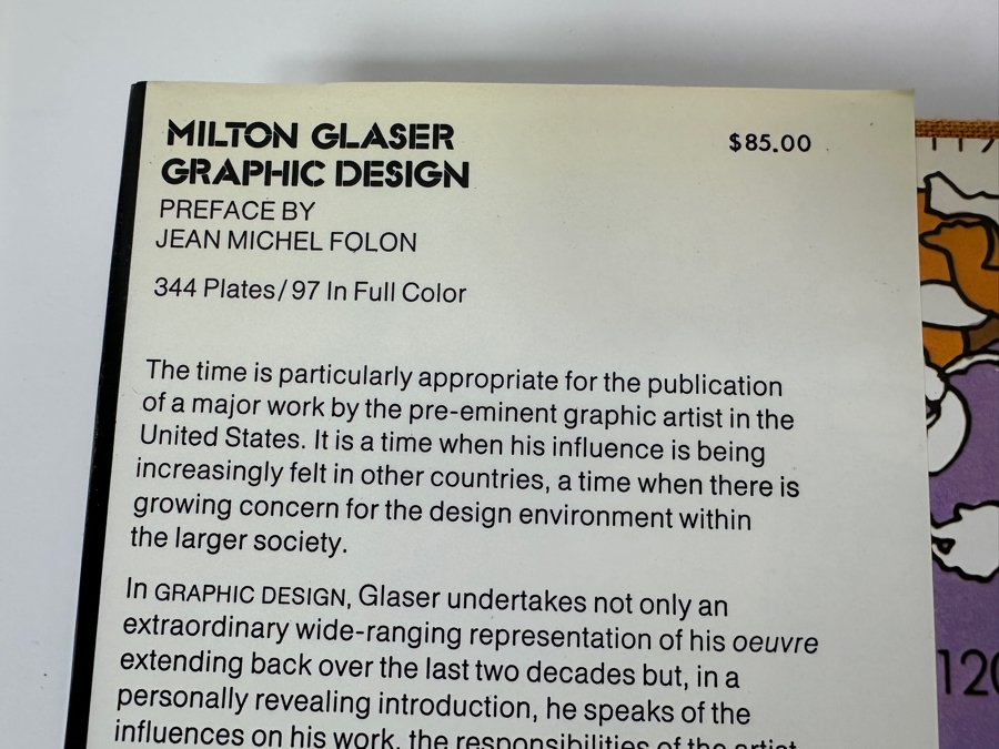 Vintage 1983 Third Printing Hardcover Book Milton Glaser Graphic Design [Photo 2]