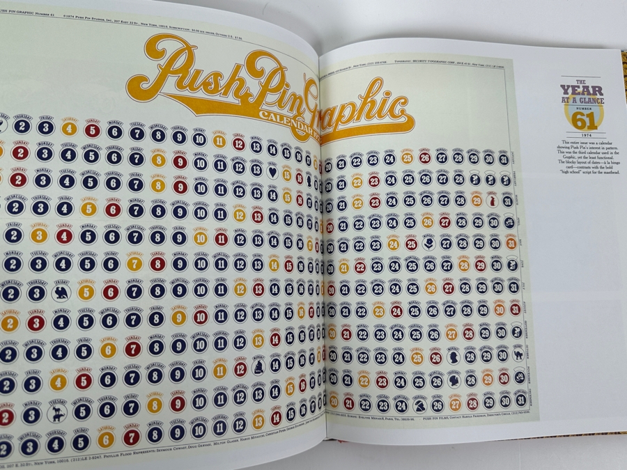 Hardcover Book The Push Pin Graphic By Seymour Chwast Retails $50 [Photo 8]