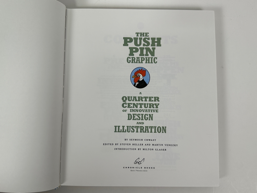 Hardcover Book The Push Pin Graphic By Seymour Chwast Retails $50 [Photo 3]