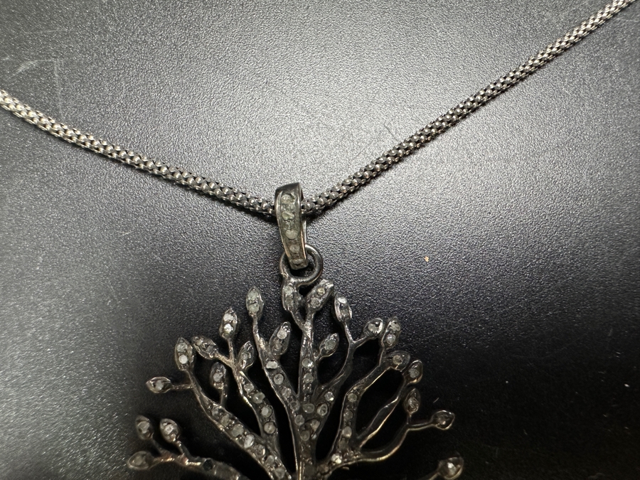 Sterling Silver Carved Buddha Pendant With Sterling Silver 16' Chain Necklace 10.6g [Photo 5]