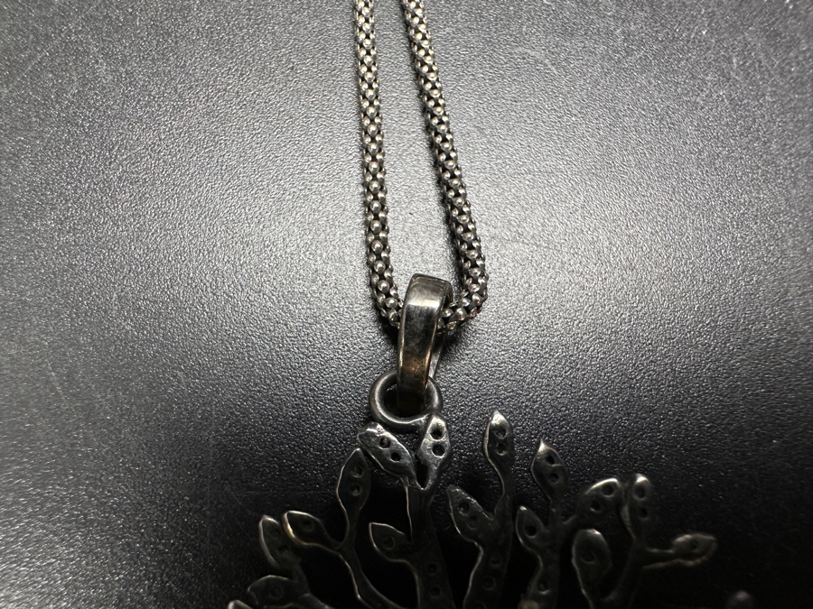 Sterling Silver Carved Buddha Pendant With Sterling Silver 16' Chain Necklace 10.6g [Photo 9]