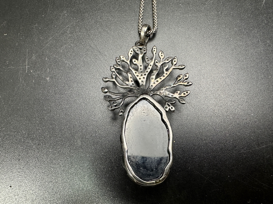 Sterling Silver Carved Buddha Pendant With Sterling Silver 16' Chain Necklace 10.6g [Photo 8]